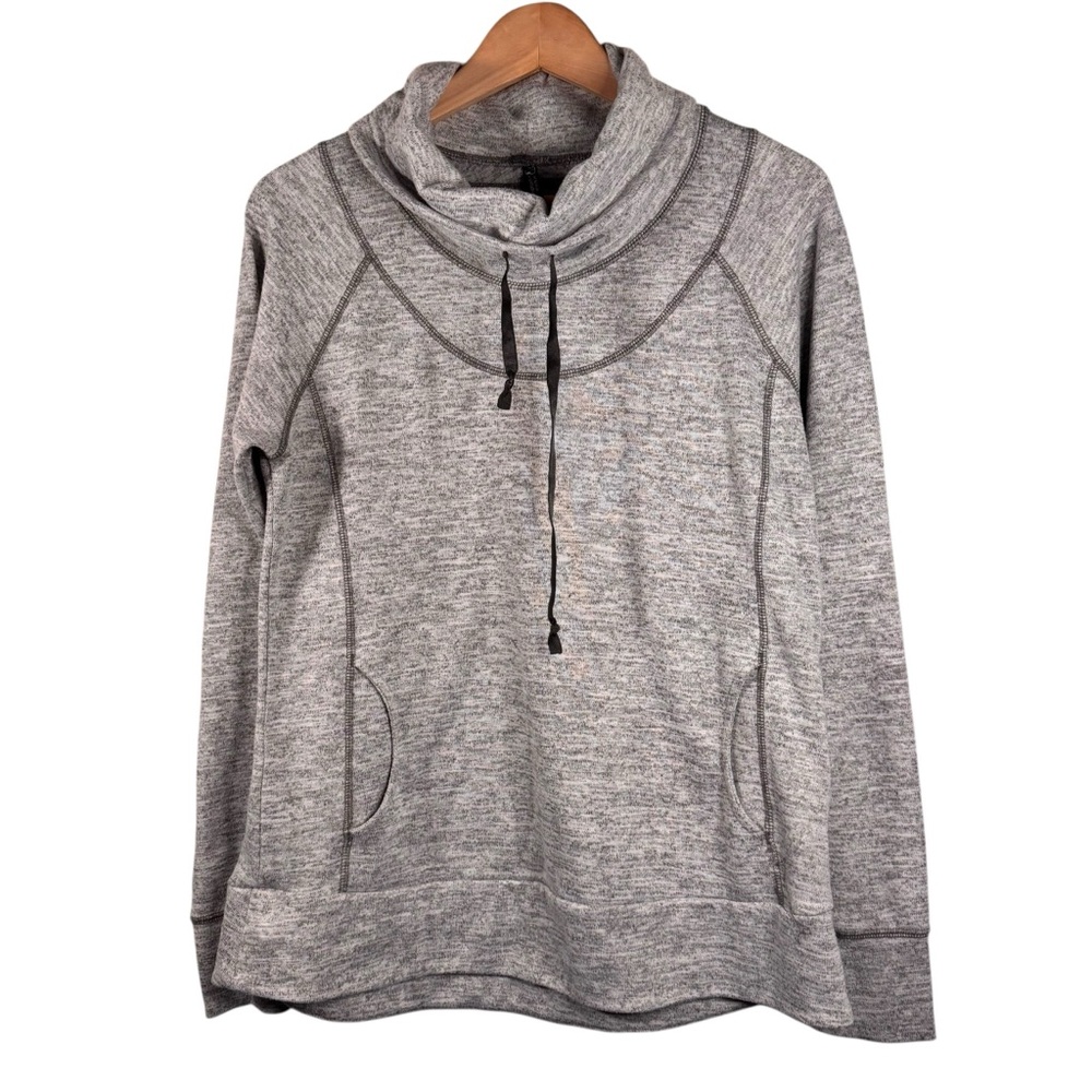 Kuhl Lea Pullover Size Large Ash Gray Cowl Neck Long Sleeve Sweater Shirt